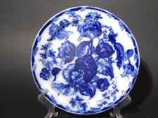 ANTICO PIATTO NINFEE CERAMICA RICHARD MILANO FINE 800 FLOW BLUE WATER NYMPH 2409