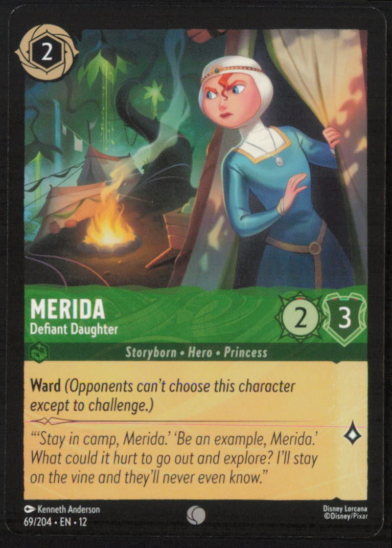MERIDA - DEFIANT DAUGHTER 69/204 COMMON WILDS UNKNOWN LORCANA NM/M ANDERSON
