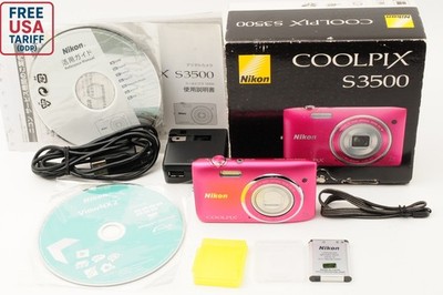 [MINT IN Box] Nikon Coolpix S3500 Pink 20.1MP Compact Digital Camera JAPAN #238