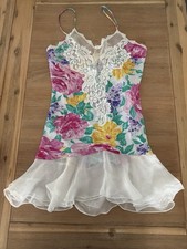 Vintage Victoria  s Secret Gold Label Floral Lace Slip Dress Nightgown Medium