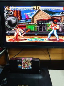 Fatal Fury 2 Neo Geo AES SNK ROM Cartridge Box Manual Tested Japanese Ver Garou
