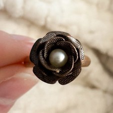 14k Yellow Gold Filled Rose Pearl Ring