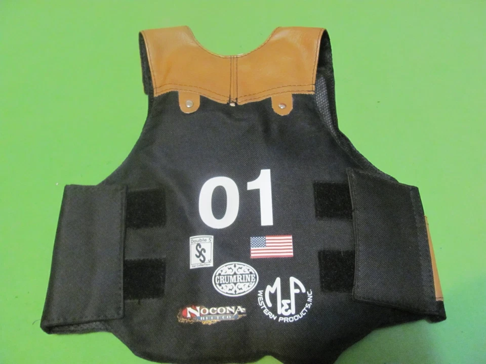 Chaleco de juego ajustable M&F Western para niños Rodeo Bull Rider talla pequeña Foto 2 de 4