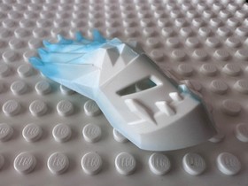 LEGO Bionicle Mask Strakk With Marbled Trans-Light Blue Pattern 64260pb01
