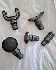 Lot of Five AERLANG EM13 Portable Deep Tissue Massage Gun Attachments