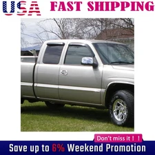 Fits For 1999-2006 Chevy GMC Extended Cab Pickup 4-Door Slim Style Window Visors