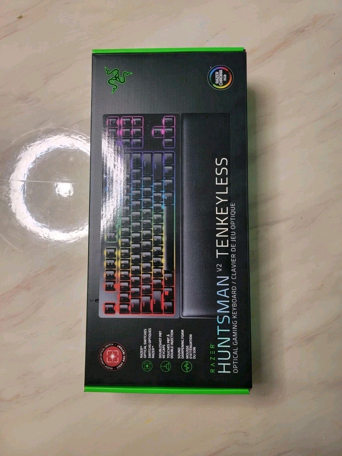 Razer Huntsman V2 Tenkeyless TKL RGB Gaming Keyboard Black