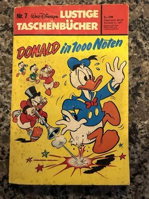 Vintage Walt Disney Lustige Taschenbücher Nr. 7 Donald in 1000 Nöten 1981 German
