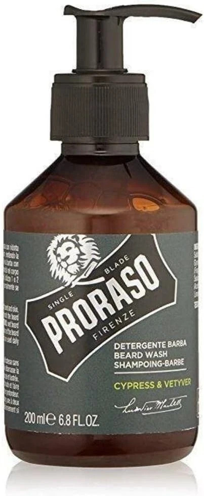 Proraso Beard Wash, 200 ml | Cypress & Vetyver Scented Beard Shampoo, Softens and Conditions, Gently Removes Impurities, Made in Italy - Image 5