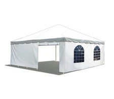 Commercial Frame Tent w Sidewalls 20x20 White Canopy Waterproof Event Party