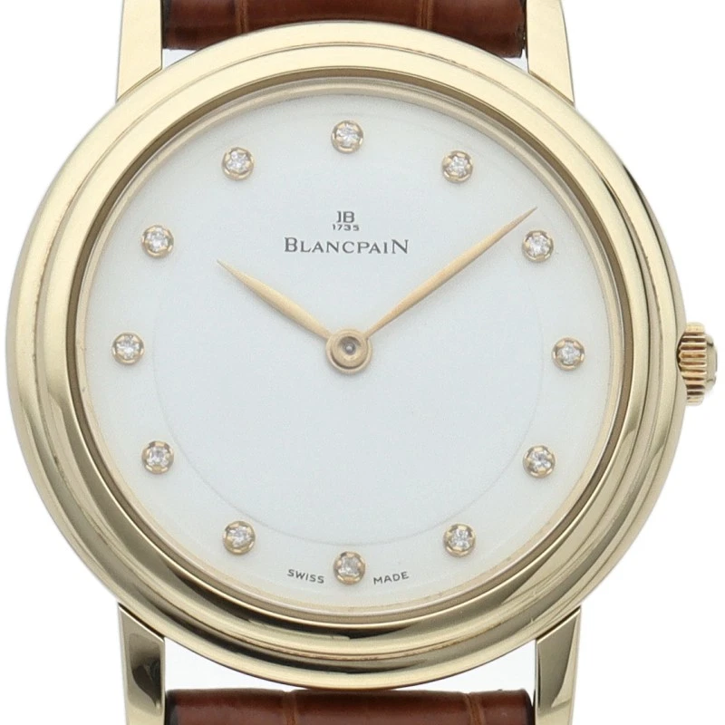 Blancpain — Blancpain Villeret Ultra Slim B0022-1428-55 Yellow Gold 28mm White Dial #LPW691