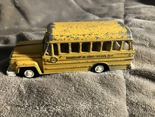 Tootsie Toy Township Jr. High School Bus Made In USA Vintage Toy Bus