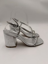 Stuart Weitzman Soiree Crystal 85 block heel sandals Size 5.5 B