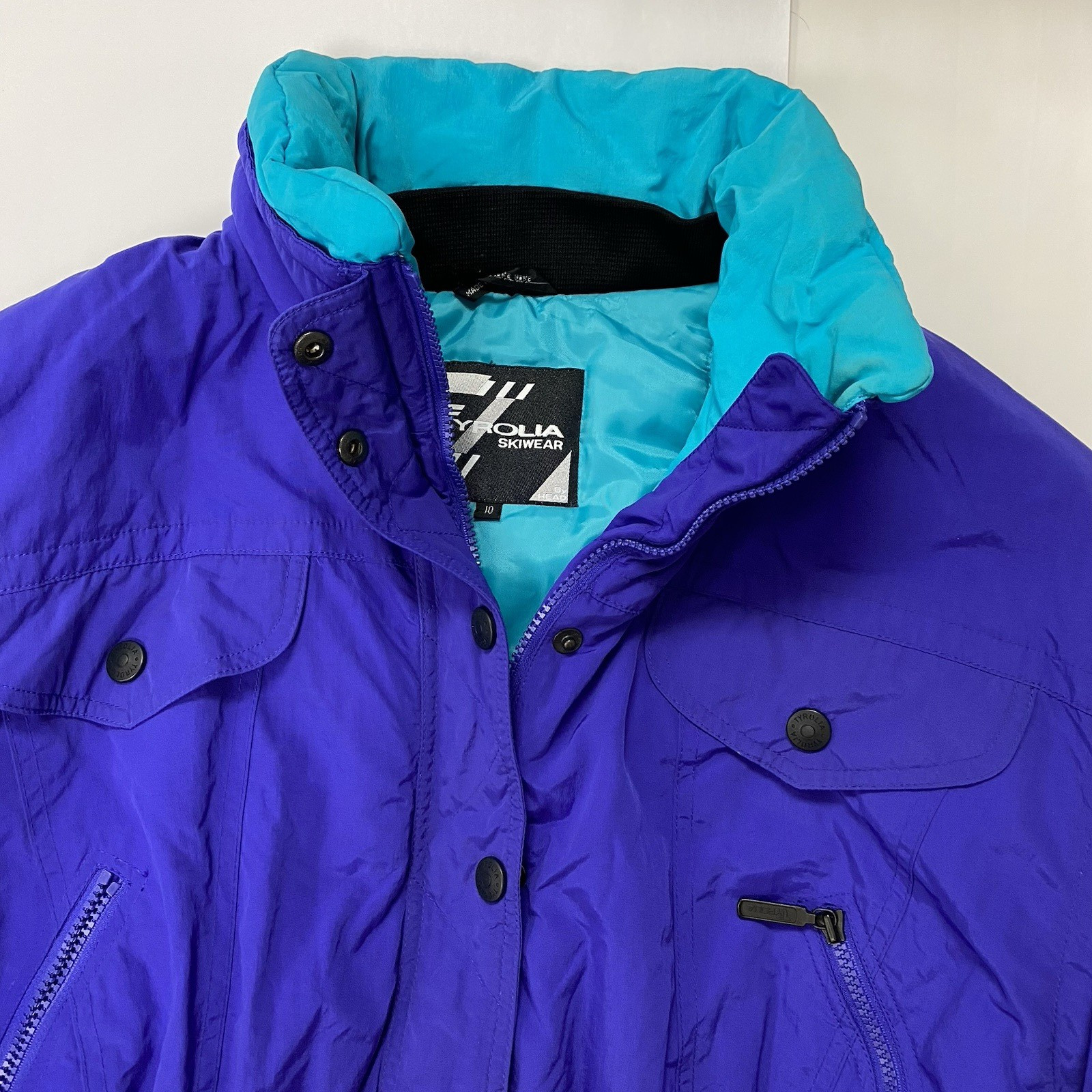 Tyrolia Ski Jacket Women 10 Snow Skiwear Purple with Back Design