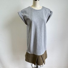 NWT COCURATA Jersey Drop-waist Embroidered Open Back Mini Dress - Size S