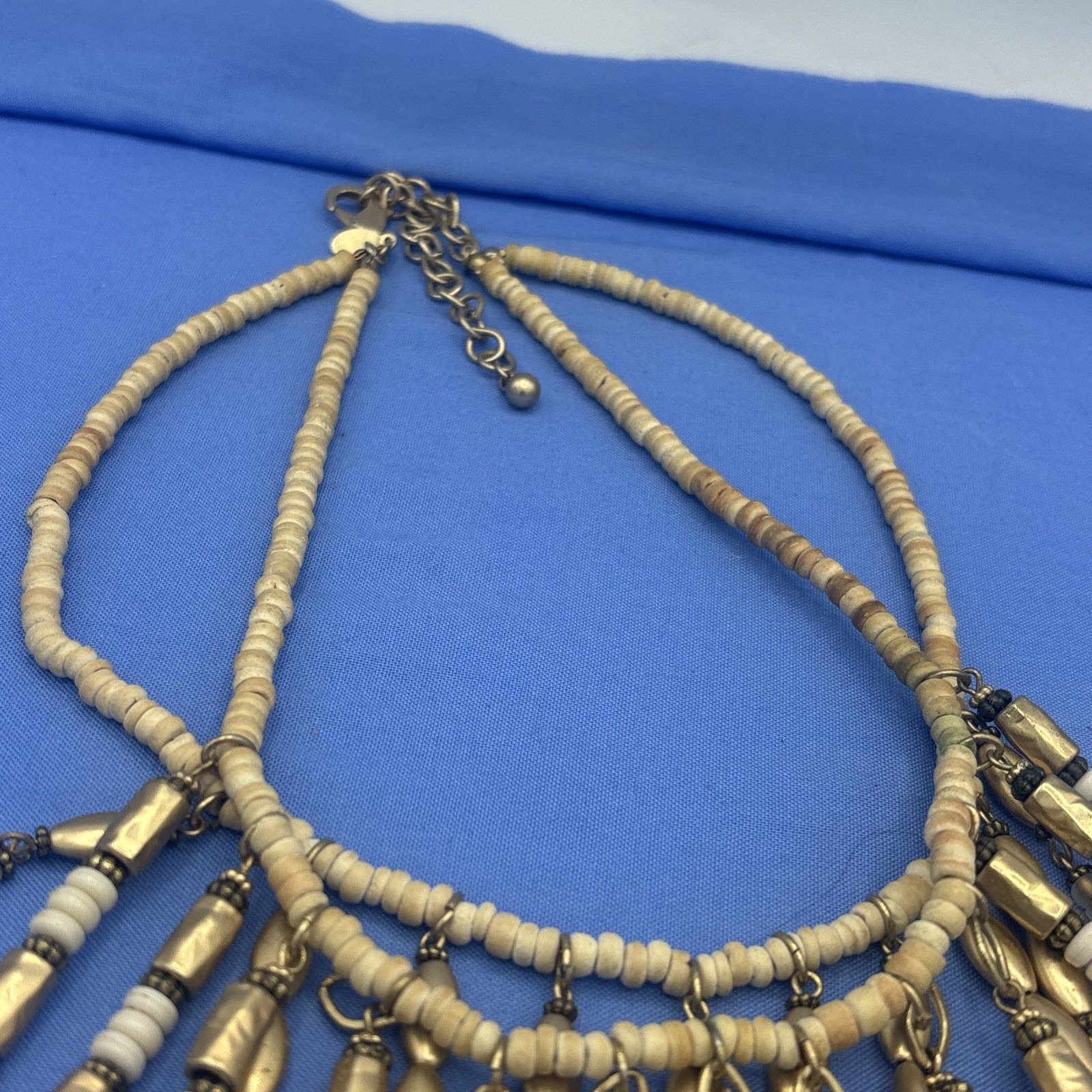 Chico’s Boho Layered Beaded Statement Necklace Ne… - image 8