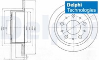 2X Bremsscheibe Delphi BG4062 2 Bremsscheiben Hinterachse Hinten
