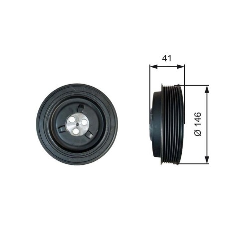 Poulie vilebrequin Gates TVD1134 pour des trajets sereins en break Ford