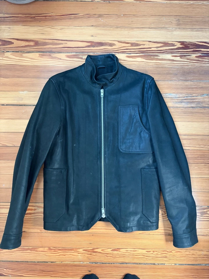 Uncle Bright Black Leather Jacket - Medium - The Butch - Image 2 of 4