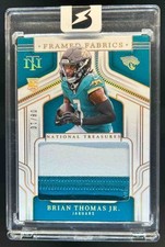 2025 National Treasures Brian Thomas Jr. Framed Fabric RC Patch Holo Gold #/10