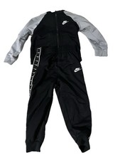 Nike Toddler Boy 2 Piece Jogging Set Track Suit Black, Gray White 2T