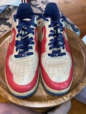 Nike Air Force 1 Low Red/Tan 317295-221 Size 11.5 EUC