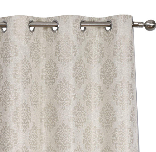 Paisley Thermal Blackout Curtain Panels Grommet Top Window Jacquard Curtain Pair - Picture 8 of 12