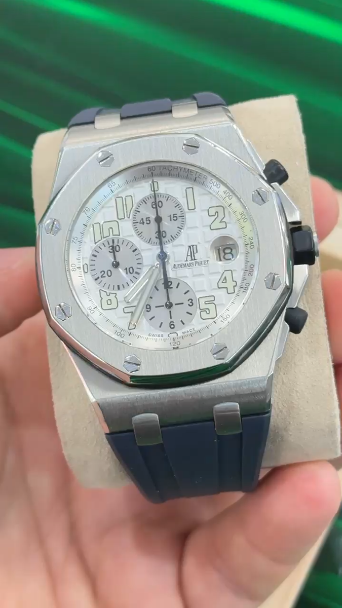 Audemars Piguet Royal Oak Offshore Chrono White Watch 26020ST.OO