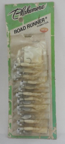 Blakemore 1203-01 1/8 oz Road Runner Turbo Tail White Card of 12