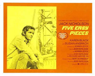 FIVE EASY PIECES Movie POSTER 30x40 Jack Nicholson Karen Black Susan Anspach