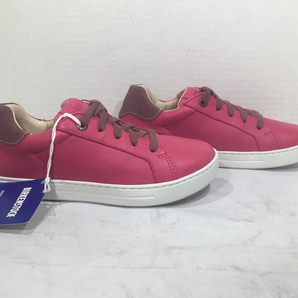 Birkenstock Youth Size 12 EU 30 Porto Kids Fuchsia Leather Sneakers Y23-1041 - Imagem 4 de 4