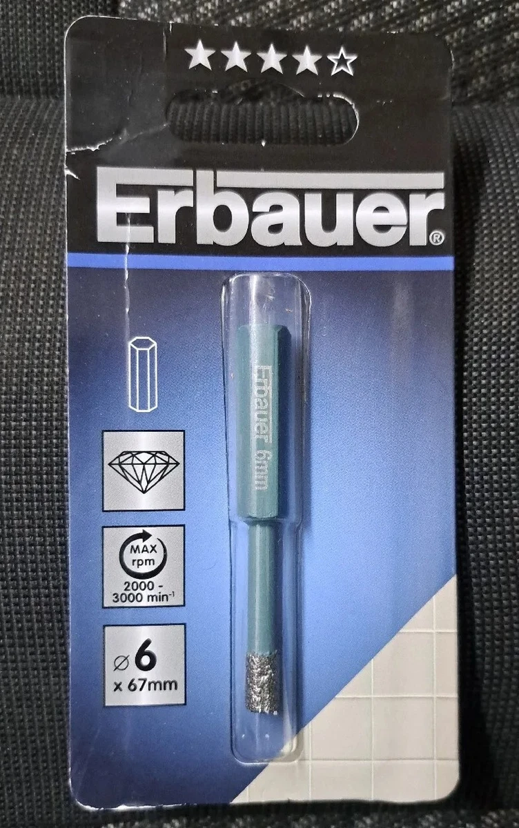 Erbauer Tile drill bit Dia 6mm L 67mm eBay