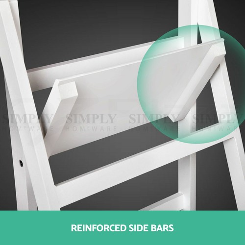 Wooden Ladder Shelf 3 Tier Plant Flower Storage Shelves Multi CD Book Folding - Picture 6 of 14