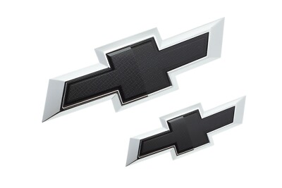2021-2026 Suburban & Tahoe Bowtie Emblems in Black GM OEM NEW 85012625