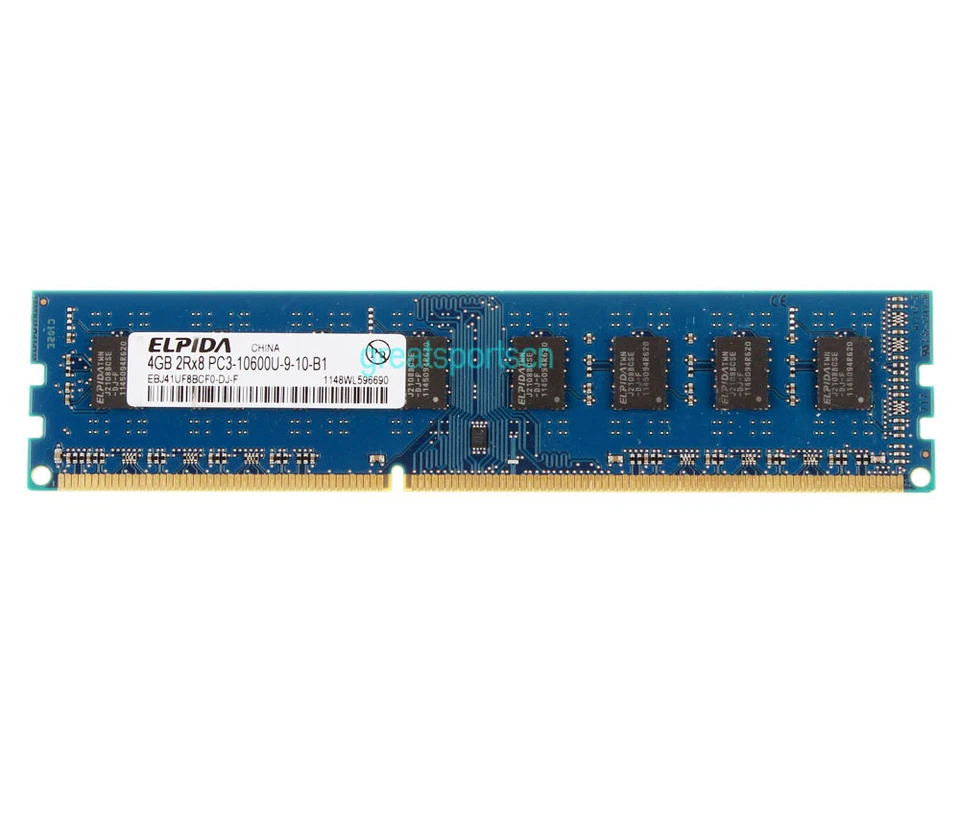 8GB 2PSC 4GB Elpida 2RX8 DDR3-1333MHz PC3-10600U 240pin DIMM Desktop Memory RAM - Image 2 of 4