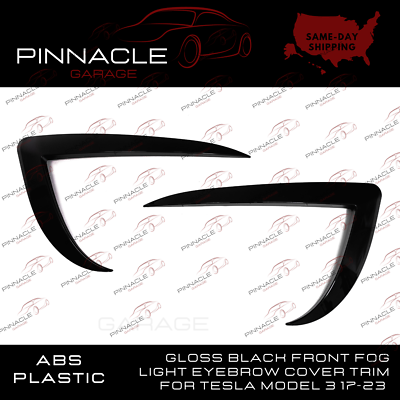 Front Fog Light Trim Cover For Tesla Model 3, Fog Lamp Eyebrow E - Foto 5