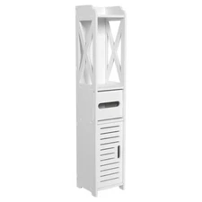 Over The Toilet Cabinet 2-Doors Bathroom Storage Organizer 3 Adjustable Shelf