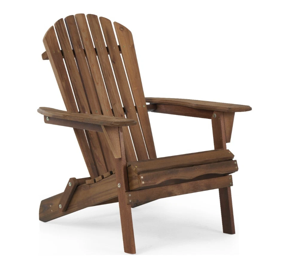 Cadeira dobrável pátio Adirondack conjunto de 2 móveis para área externa lounge - Imagem 4 de 4