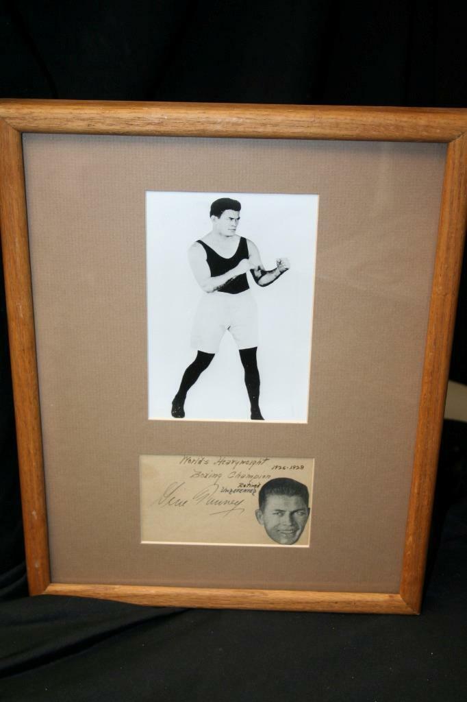 Gene Tunney Heavyweight Boxer Popular brand Tampa Mall Autographed Photo Original Excelle