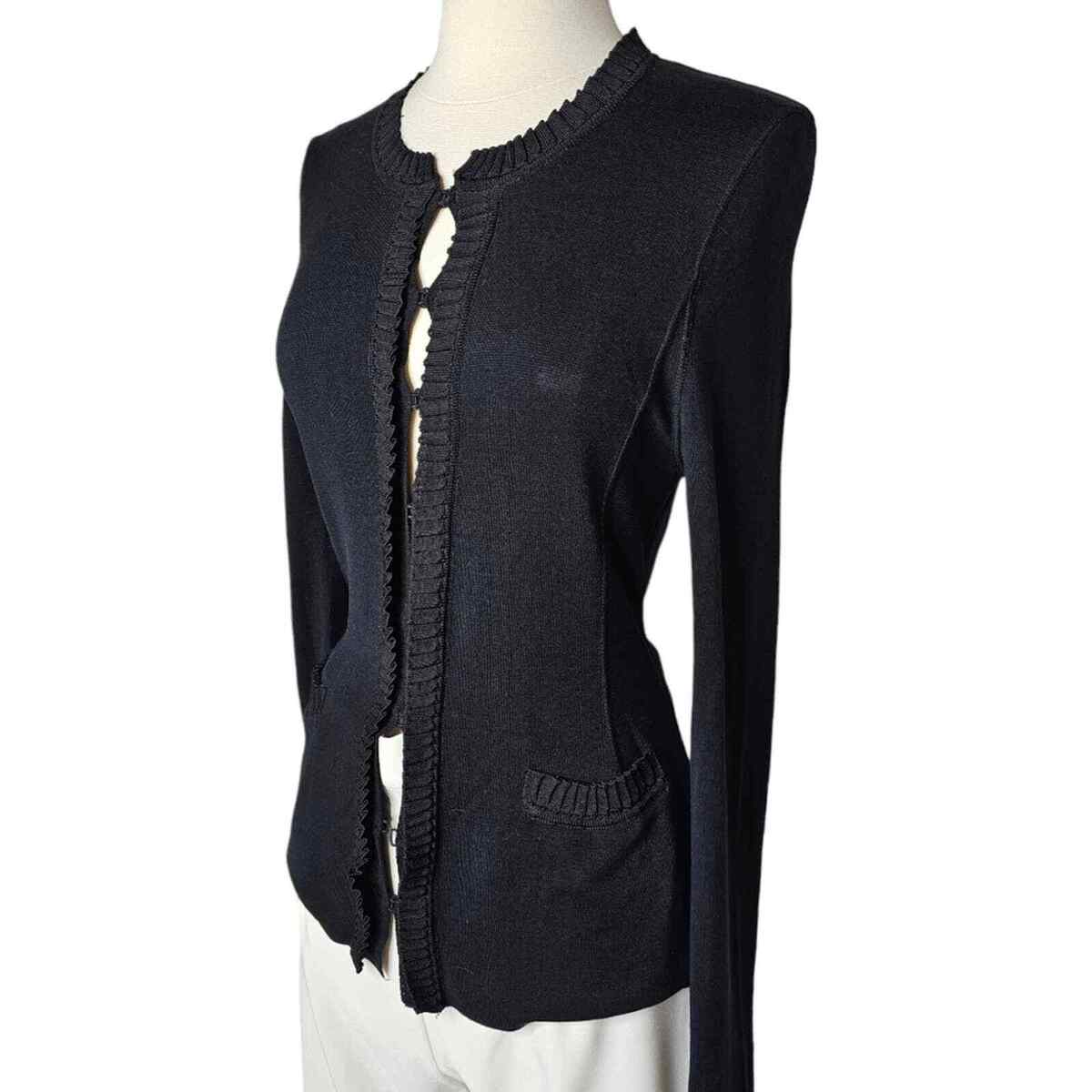 Armani Collezioni Cardigan in Black Size 10 NWT $295 | eBay Armani Collezioni Cardigan in Black Size 10 NWT $295 | eBay