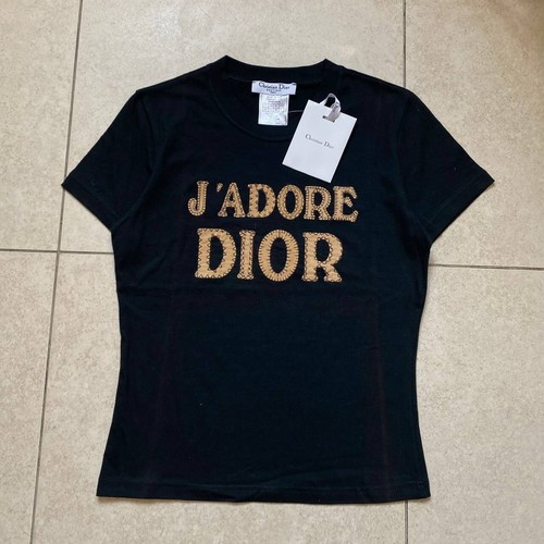 Vintage y2k 2003 Christian Dior by John Galliano Big Logo J'Adore Dior T-Shirt