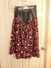 Upcycled Denim Skirt Size 13 Unionbay. 34-36 Waist