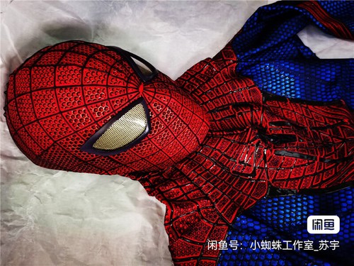 The Amazing 2 Spiderman Tuta Costume Costplay 3D Tessuto Rivestimento Linea - Foto 10 di 10
