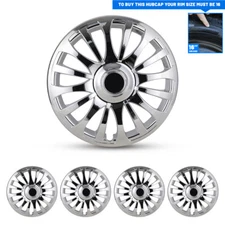 16" Chrome Hubcaps 16'' Wheel Covers Snap On Hub Caps fit R16 Tire Steel Rim