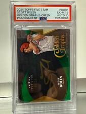 2024 Topps Five Star Autograph Golden Graphs Green #GGSR Scott Rolen /15 PSA6