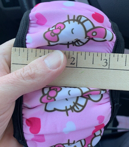 Hello Kitty Pink Hearts 14 inch Diameter Steering Wheel Cover Stretchy - Picture 4 of 7