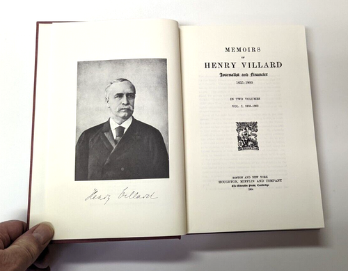 Memoirs of Henry Villard in 2 Volumes, Civil War Biography 1835 - 1900, HC - Picture 2 of 11