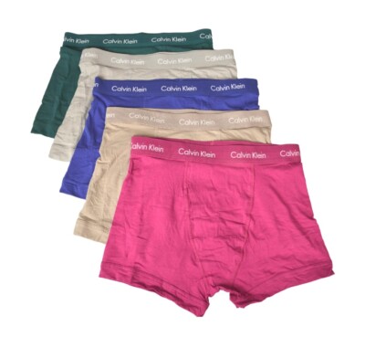 CK CALVIN KLEIN Herren Boxershorts 5er Pack, sichtbarer Gummizug, Öffnung vorne,