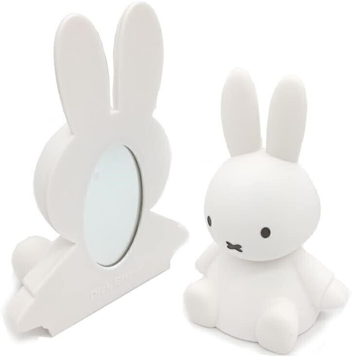 Miffy Stand Mirror Figure Silicon H15cm WHITE Dick Bruna Matte Series Japan LTD Miffy Stand Mirror Figure Silicon H15cm WHITE Dick Bruna Matte Series Japan LTD