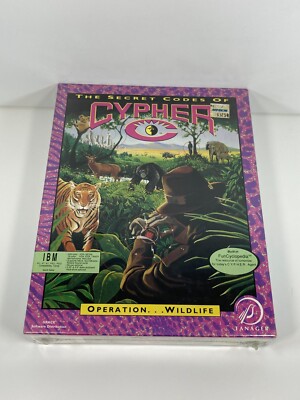 PC Big Box Secret Codes of Cypher Operation Wildlife Sealed IBM PC Tanager 1991